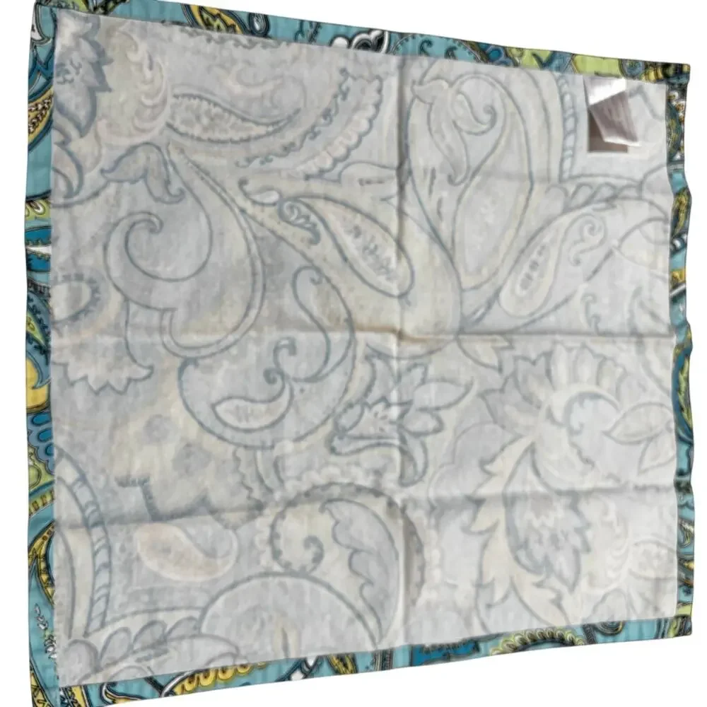 Ridgefield Home Colorful Cloth napkins set of 4 mod blue paisley cotton squares